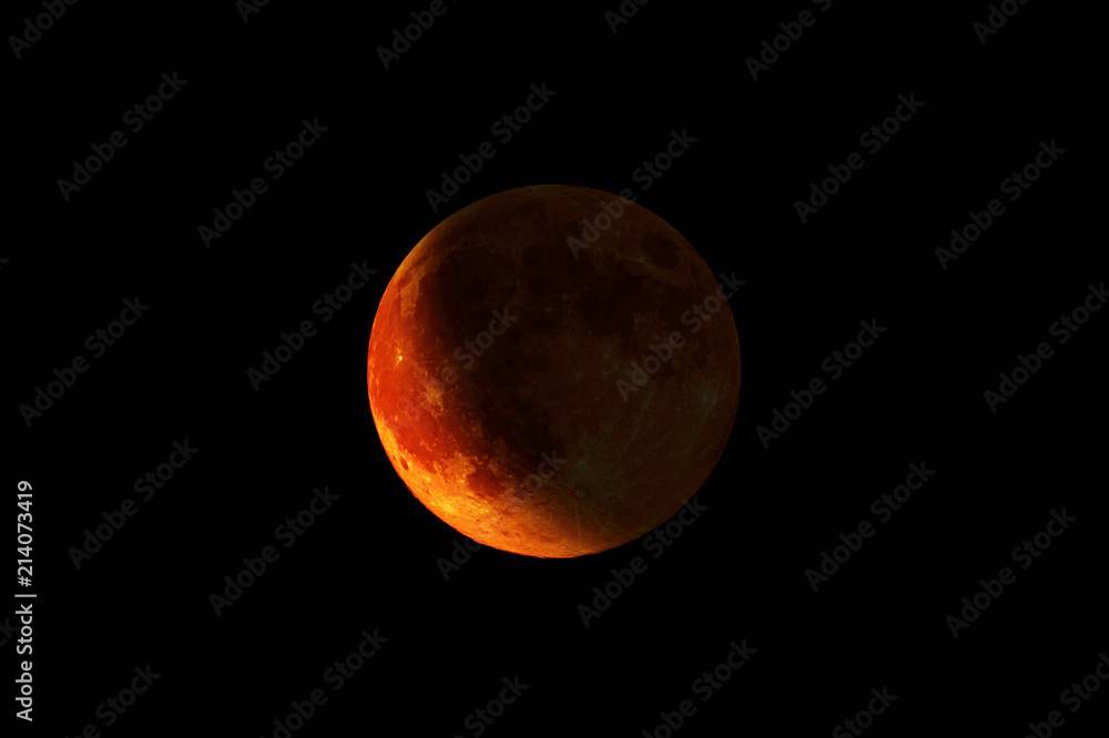 Wall mural eclipse of the moon, composite image taken through a telescope. my astronomy work.