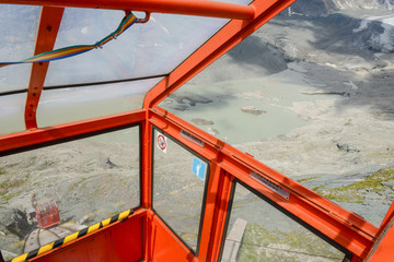 Cable railway of Grossglockner peak and Pasterze glacier, Austria