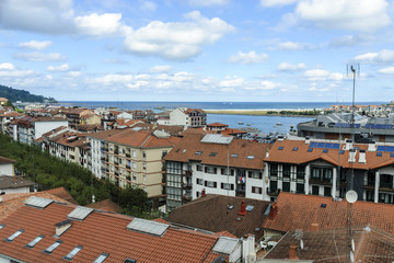 view of Fuenterrabia, city of the Basque Country, in the north of Spain.