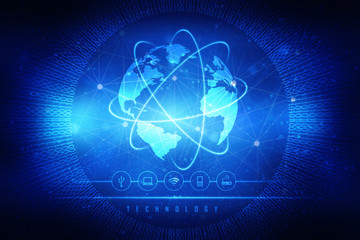 2d rendering abstract world concept
