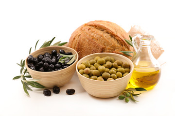 olive, oil and bread