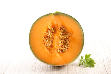 Fototapeta na wymiar half of melon