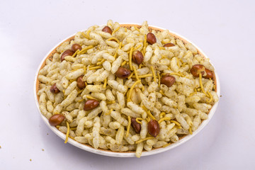 traditional indian bhelpuri,bhel or namkeen