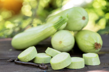marrow on a wooden background