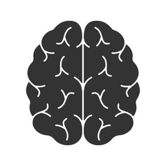 Human brain glyph icon