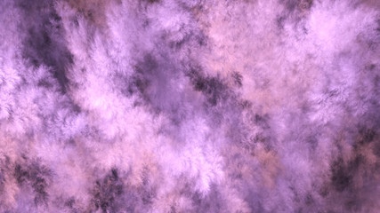 Abstract painted texture. Chaotic violet and grey strokes. Fractal background. Fantasy digital art. 3D rendering.