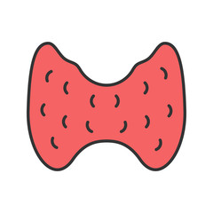 Thyroid gland color icon