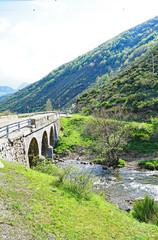 Fototapeta na wymiar Río Orza en la Comunidad autónoma de Castilla y León, Picos de Europa, España