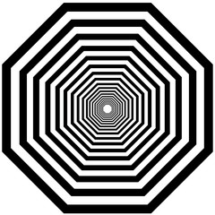 Black and white octagon illusion