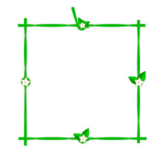 Green Summer Frame, Vector Illustration