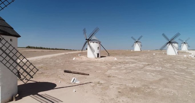 Windmills in Campo de Criptana landscape of Don Quixote