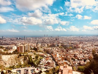 Fototapeta premium Barcelona von Oben