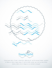 Technological vector wallpaper made with abstract lines. Modern geometric composition for use as advertising banner.