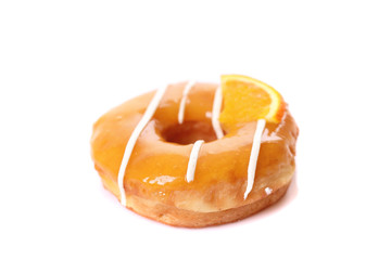 Orange Donut isolated on white background