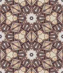 Vector seamless ethnic pattern with axial symmetry.