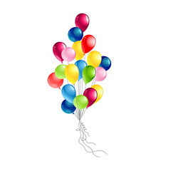 Fototapeta na wymiar Isolated color balloons