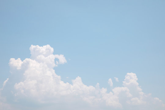 Blue sky background in vintage film style