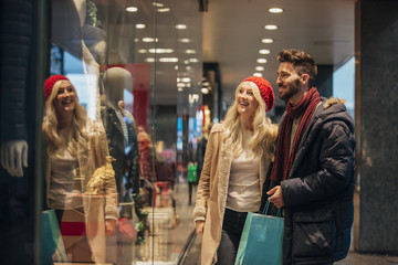 Couple Window Shopping Together