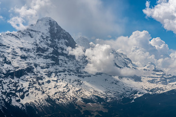 Switzerland, panoramic view from First to Eiger