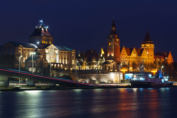 Szczecin at night