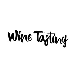 Wine tasting hand lettering