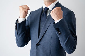 ビジネスマン、ガッツ、ガッツポーズ
