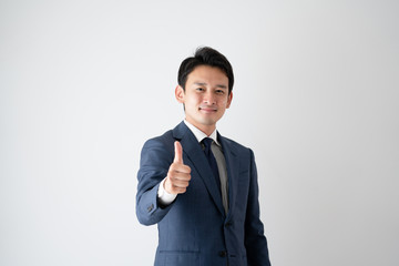 ビジネスマン、グッド、good、サムズアップ、Thumbs up