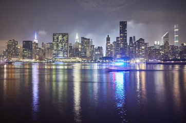 Fototapeta na wymiar Manhattan at night, New York City, USA.