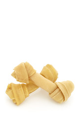 Close up of artificial bone treat for dog