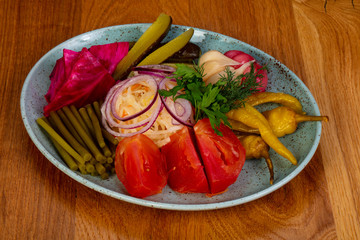 Georgian pickled vegetables
