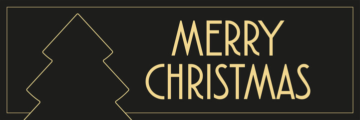 Edle schlichte Weihnachtskarte mit Christbaum