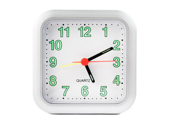 Alarm clock isolated on white background.
