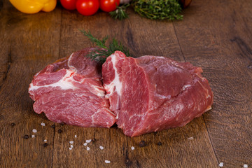 Raw pork meat