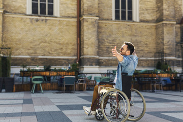 Man in wheelchair