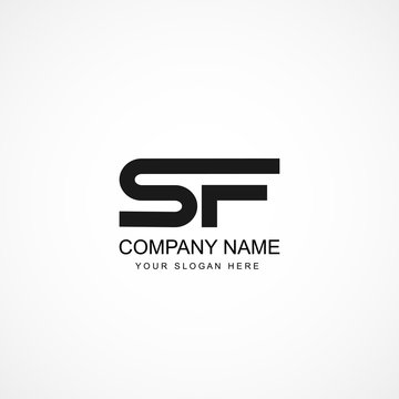 Initial Letter SF Logo Template Design