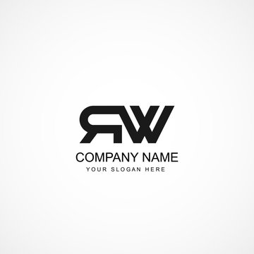 Initial Letter RW Logo Template Design