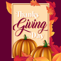 Happy Thanksgiving card, background, poster