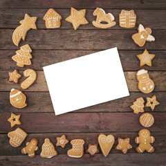 Christmas photo frame and Christmas card