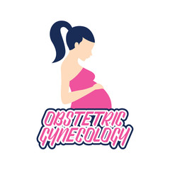  obstetrics gynecology logo for doctor or clinic, vector illustration