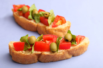 Traditional Italian bruschetta