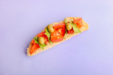 Traditional Italian bruschetta