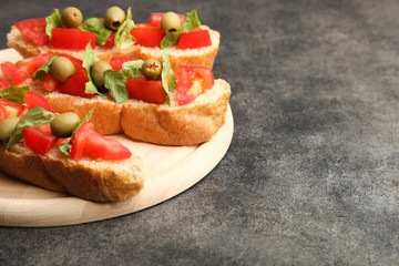 Traditional Italian bruschetta