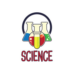 chemical logo for science or research, vector illustration