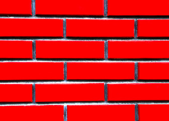 background texture red brick wall with a gray solution 
