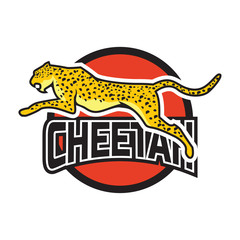 cheetah logo, vector illustration