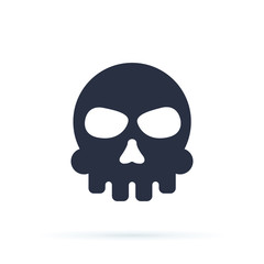 Skull isolated icon. Danger cartoon icon concept. Vector illustration. Skull hazard vector sign illustration