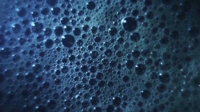 Abstract blue bubble background