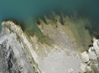 Kunst im Lech (Fluß im Allgäu) in Lechbruck am See