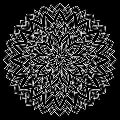 Mandala pattern white