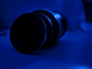 ND Filter with camera lens in blue light